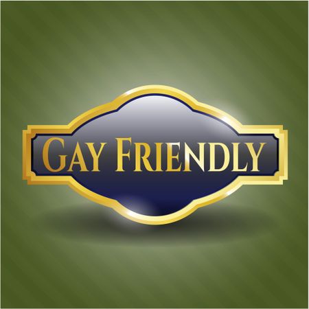 Gay Friendly golden emblem