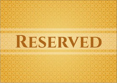 Reserved colorful poster