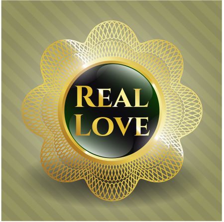 Real Love gold shiny badge