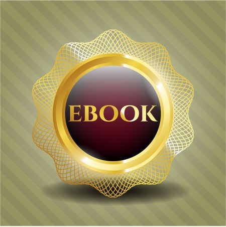 ebook gold emblem or badge