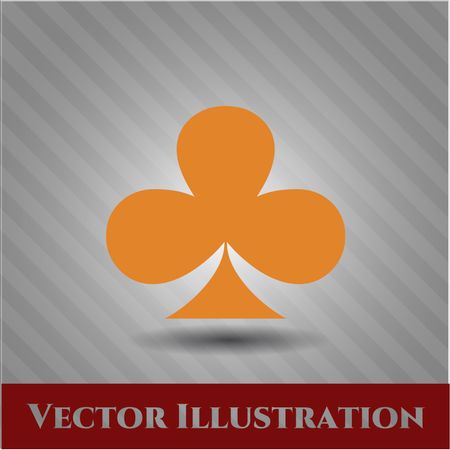 Poker clover vector icon