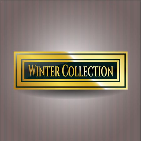Winter Collection golden emblem or badge
