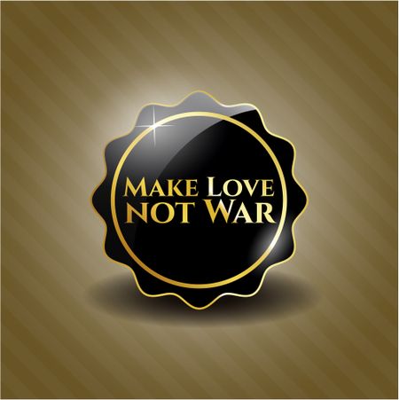 Make Love not War black emblem or badge, retro style