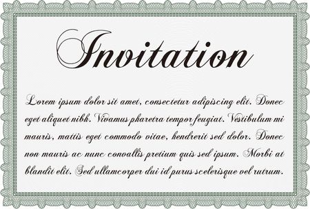 Formal invitation template. Excellent complex design. Customizable, Easy to edit and change colors.Easy to print. 