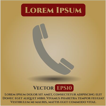 Old Phone vector icon