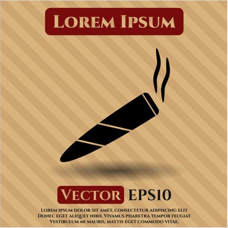 Joint (cigarette) vector icon