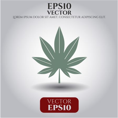 Marijuana leaf (weed) vector symbol