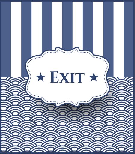 Exit colorful card