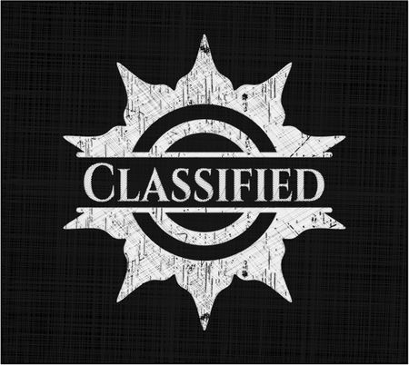 Classified with chalkboard texture