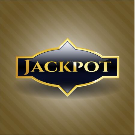 Jackpot golden emblem or badge