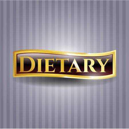 Dietary gold shiny emblem