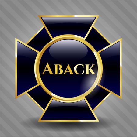 Aback gold badge