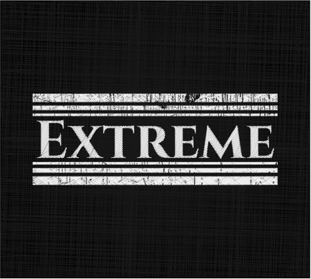 Extreme written with chalkboard texture