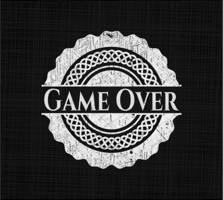 Game Over with chalkboard texture