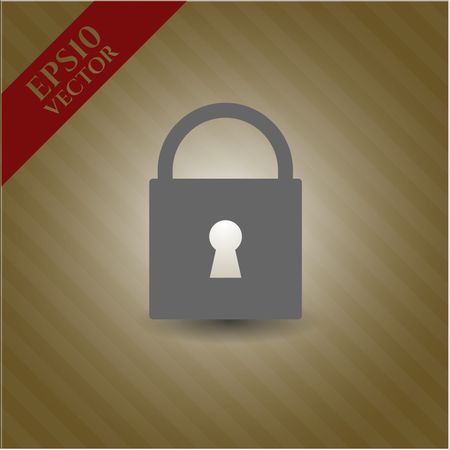 Closed Lock vector icon or symbol