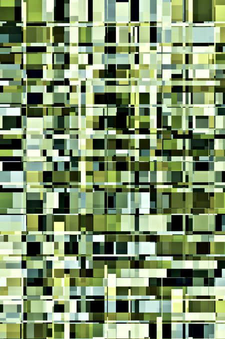 Kaleidoscopic abstract mosaic of squares and rectangles that contain squares and rectangles, for decoration and backgrounds with architectural and urban themes of variation, density, arrangement
