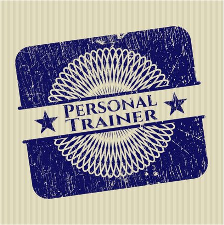 Personal Trainer rubber stamp with grunge texture
