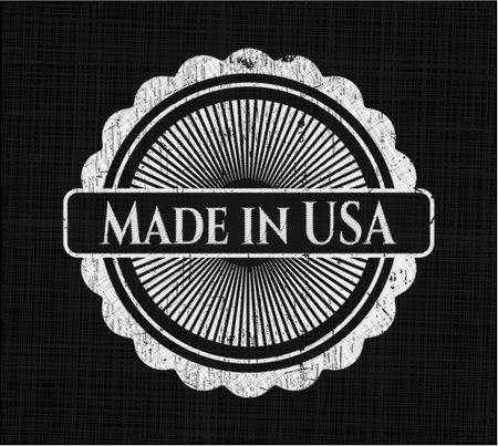 Made in USA with chalkboard texture