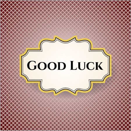 Good Luck card or poster