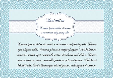 Retro invitation template. Easy to print. Detailed.Nice design. 