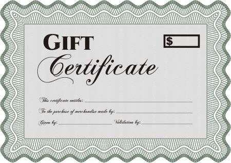 Gift certificate. Border, frame.With quality background. Cordial design. 