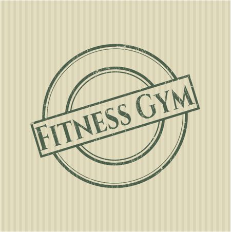 Fitness Gym rubber stamp with grunge texture