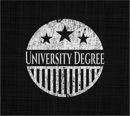 University Degree chalk emblem