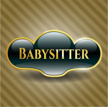 Babysitter gold shiny badge