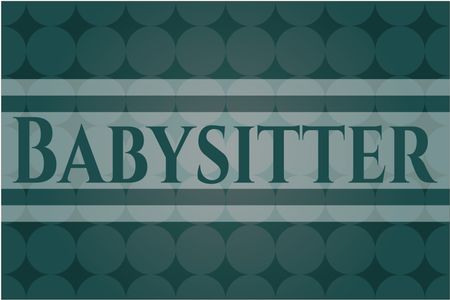 Babysitter card, colorful, nice design