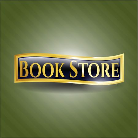Book Store gold shiny emblem