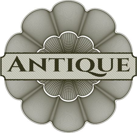 Antique abstract rosette