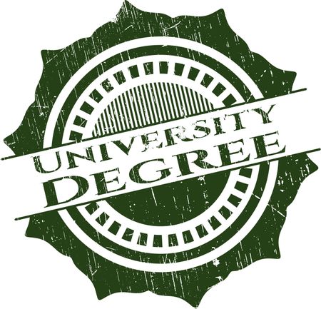 University Degree rubber stamp