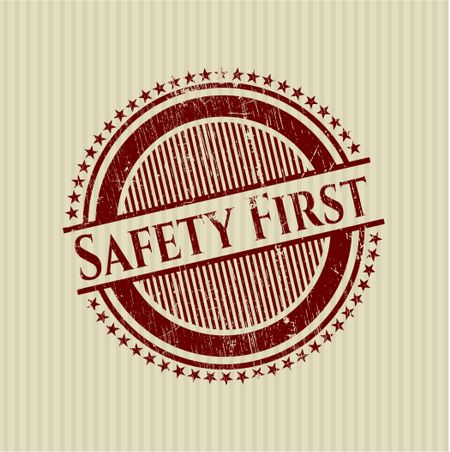 Safety First rubber grunge texture stamp