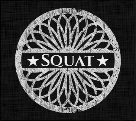 Squat chalkboard emblem