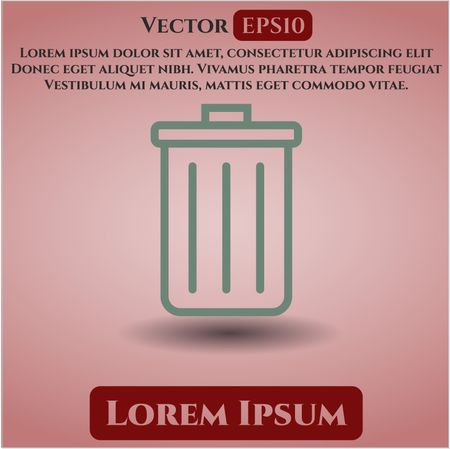 Trash Can icon vector illustration