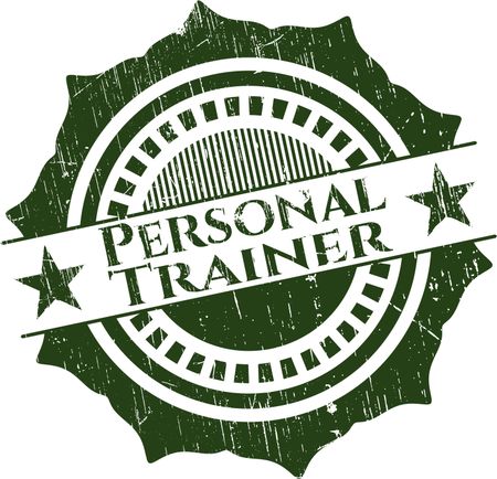 Personal Trainer rubber grunge texture seal