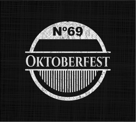 Oktoberfest written on a blackboard