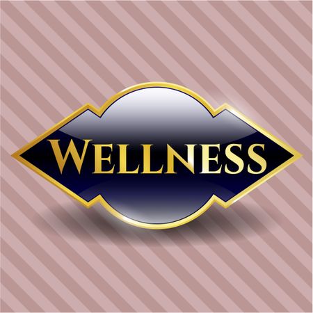 Wellness gold shiny badge