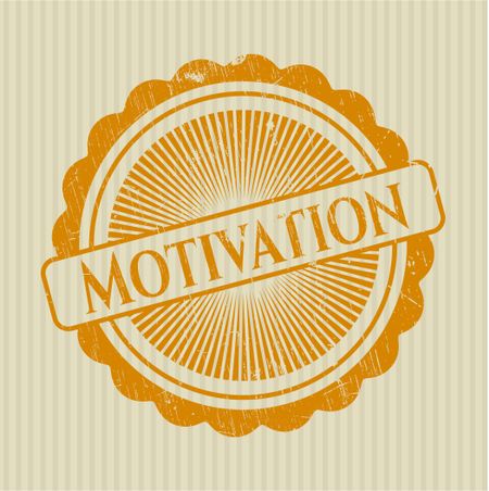 Motivation rubber grunge texture stamp