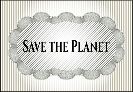 Save the Planet colorful banner