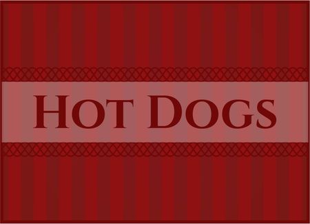 Hot Dogs poster or banner