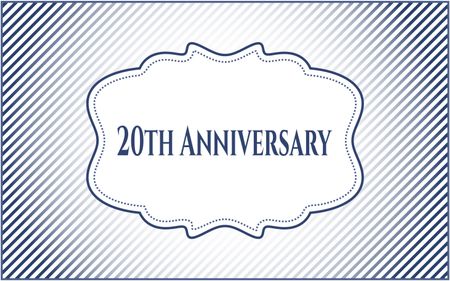 20th Anniversary colorful banner