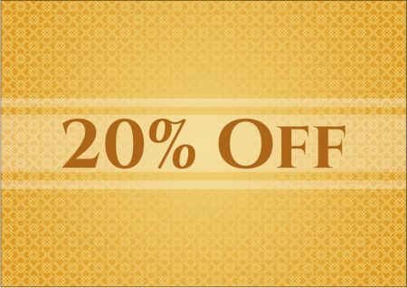 20% Off poster or card
