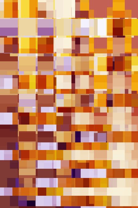 Multicolored mosaic abstract of many rectangles and squares of various sizes, with tropical tones, for decoration and background with motifs of multiplicity and urban layout