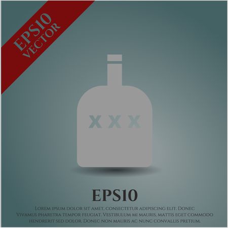 Bottle of alcohol icon vector illustration