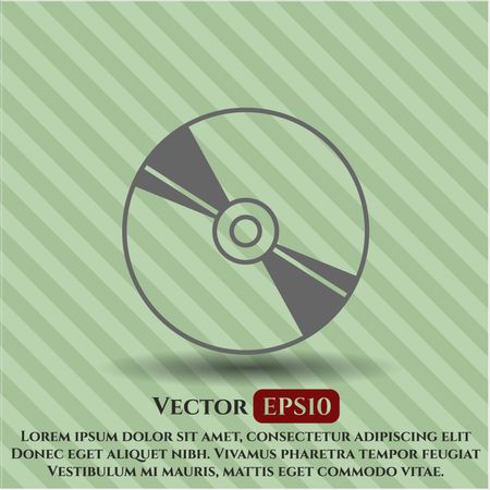CD, DVD or Blu Ray disc vector icon or symbol