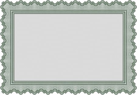Certificate of achievement. Modern design. Border, frame.With guilloche pattern and background. 