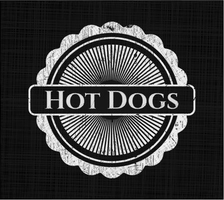 Hot Dogs chalkboard emblem