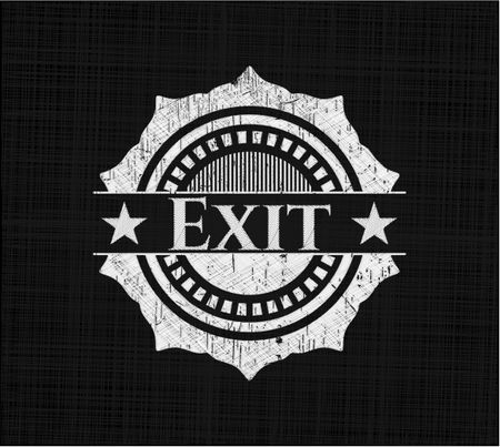 Exit chalkboard emblem