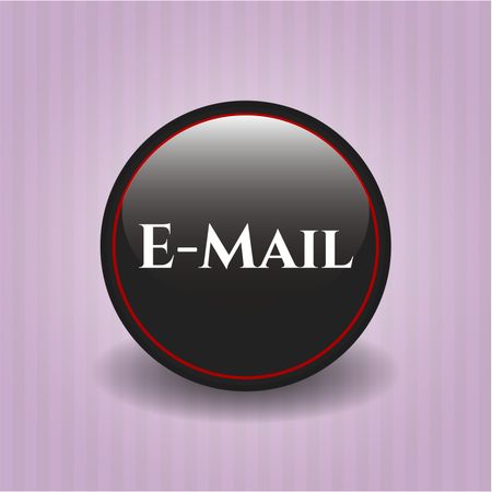 Email black emblem or badge, modern style